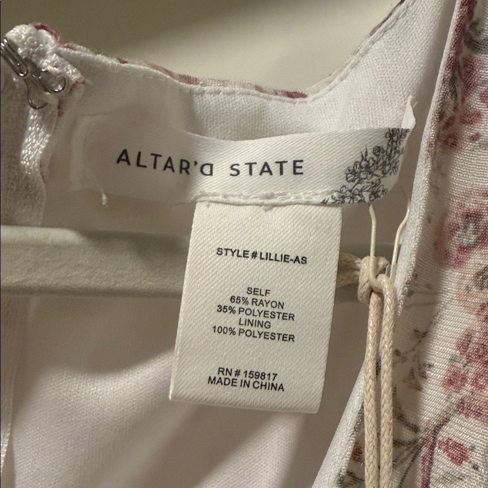 Altar'd State Pink Floral High-Low Ruffle Maxi Dress - Picture 4 of 8